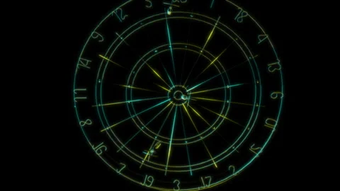 Rendering 3D animation, VISUAL EFFECTS Dartboard Model on a black background Stock Footage 267842674
