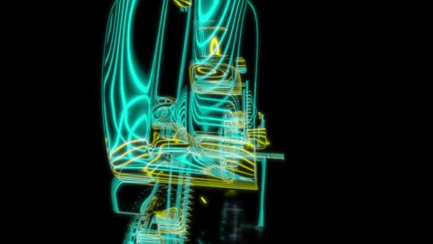 Rendering 3D animation, VISUAL EFFECTS scooter bike Model on a black background Stock Footage 267852142