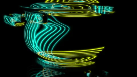 Rendering 3D animation, VISUAL EFFECTS Saucepan Model on a black background Stock Footage 267853449