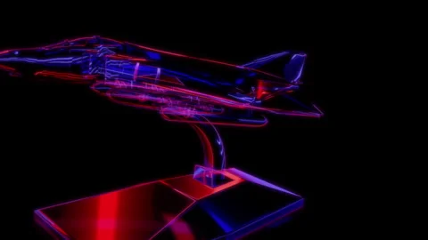 Rendering 3D animation, VISUAL EFFECTS universal, long range fighter interceptor Stock Footage 268397630