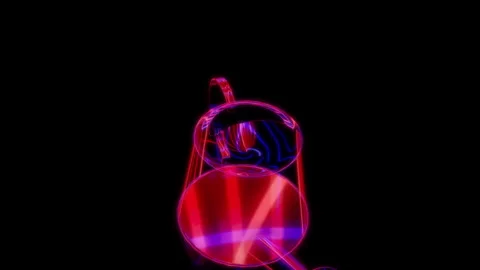 Rendering 3D animation, VISUAL EFFECTS Watering Can Metal Model on a black Stock Footage 268398059