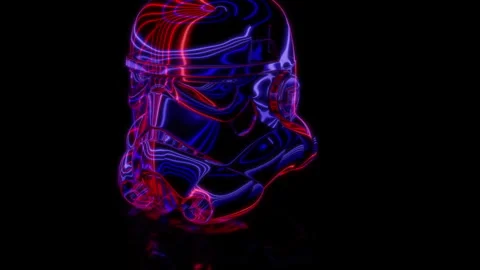 Rendering 3D animation, VISUAL EFFECTS intergalactic Helmet Model on a black Stock Footage 268401809