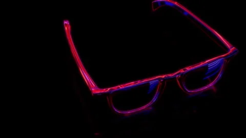 Rendering 3D animation, VISUAL EFFECTS Sunglasses Model on a black background Stock Footage 268402780