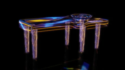 Rendering 3D animation, VISUAL EFFECTS Roulette casino table Model on a black Stock Footage 268815809