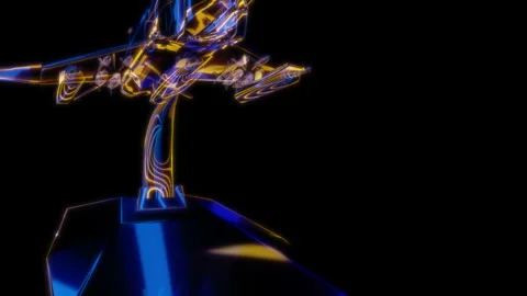 Rendering 3D animation, VISUAL EFFECTS universal, long range fighter interceptor Stock Footage 268816223
