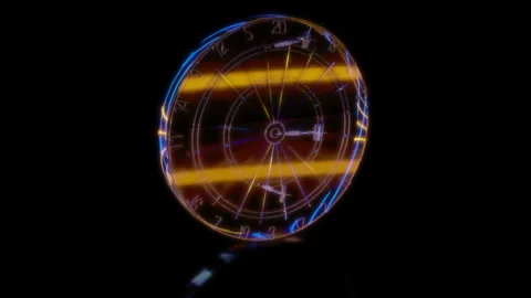 Rendering 3D animation, VISUAL EFFECTS Dartboard Model on a black background Stock Footage 268818125
