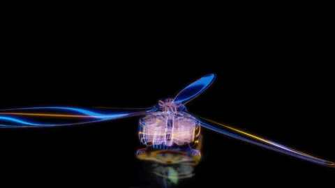 Rendering 3D animation, VISUAL EFFECTS Brushless motor FPV Model on a black Stock Footage 268820468