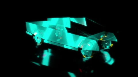 Rendering 3D animation, VISUAL EFFECTS car SUV all wheel drive Model on a black Stock Footage 269138280