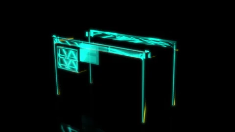 Rendering 3D animation, VISUAL EFFECTS Timber desk with drawers Model on a black Stock Footage 269140355