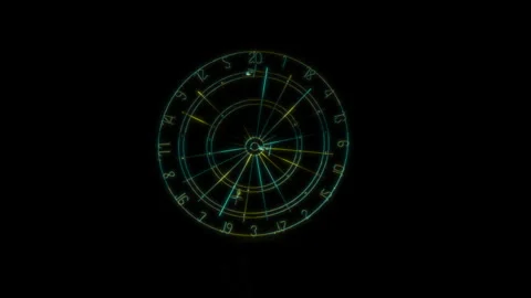 Rendering 3D animation, VISUAL EFFECTS Dartboard Model on a black background Stock Footage 269143460