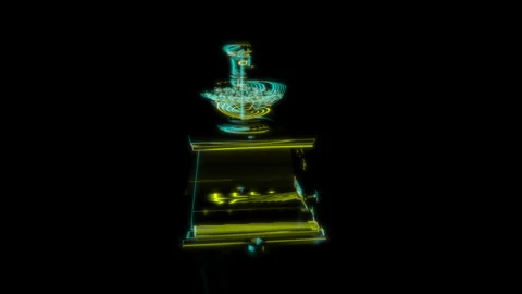 Rendering 3D animation, VISUAL EFFECTS Coffee Mill Model on a black background Stock Footage 269143664