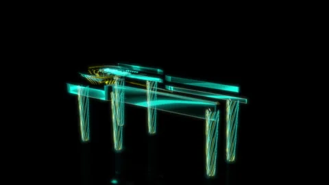 Rendering 3D animation, VISUAL EFFECTS Roulette casino table Model on a black Stock Footage 269145010