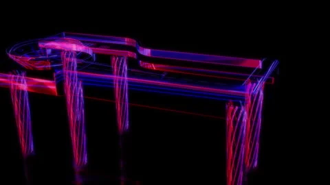 Rendering 3D animation, VISUAL EFFECTS Roulette casino table Model on a black Stock Footage 269626403