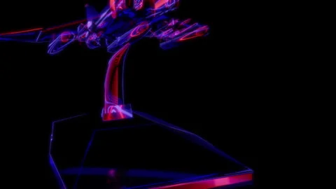 Rendering 3D animation, VISUAL EFFECTS universal, long range fighter interceptor Stock Footage 269627161