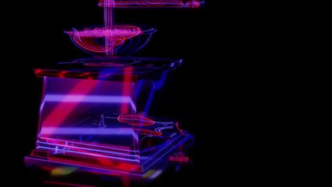 Rendering 3D animation, VISUAL EFFECTS Coffee Mill Model on a black background Stock Footage 269628333