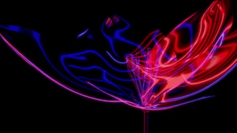 Rendering 3D animation, VISUAL EFFECTS Sakura Flower Model on a black background Stock Footage 269630636