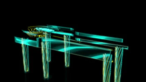 Rendering 3D animation, VISUAL EFFECTS Roulette casino table Model on a black Stock Footage 270176397