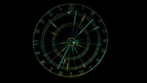 Rendering 3D animation, VISUAL EFFECTS Dartboard Model on a black background Stock Footage 270177395
