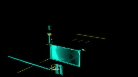 Rendering 3D animation, VISUAL EFFECTS sink with tap and drain Model on a black Stock Footage 270178556