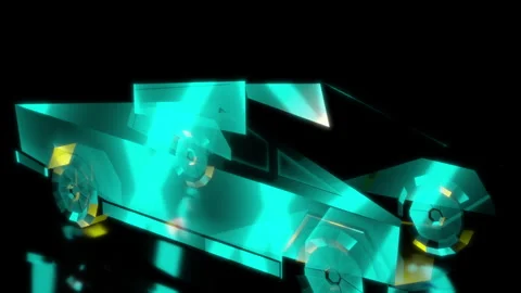 Rendering 3D animation, VISUAL EFFECTS car SUV all wheel drive Model on a black Stock Footage 270181168