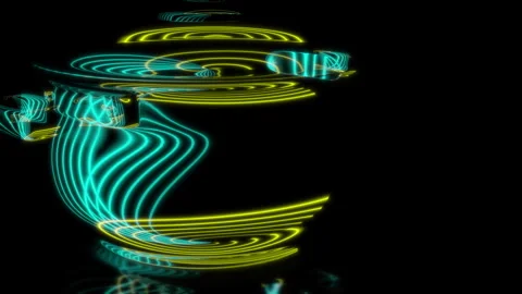 Rendering 3D animation, VISUAL EFFECTS Saucepan Model on a black background Stock Footage 270181528
