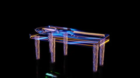 Rendering 3D animation, VISUAL EFFECTS Roulette casino table Model on a black Stock Footage 270485173