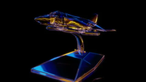 Rendering 3D animation, VISUAL EFFECTS universal, long range fighter interceptor Stock Footage 270485271