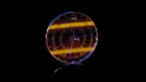 Rendering 3D animation, VISUAL EFFECTS Dartboard Model on a black background Stock Footage 270485442