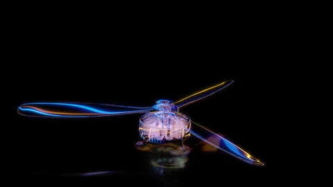 Rendering 3D animation, VISUAL EFFECTS Brushless motor FPV Model on a black Stock Footage 270485700
