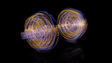 Rendering 3D animation, VISUAL EFFECTS Dumbell Model on a black background Stock Footage 270986959