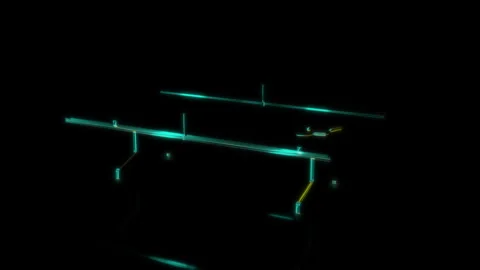 Rendering 3D animation, VISUAL EFFECTS Ping Pong Table Model on a black Stock Footage 271377547