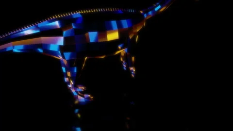 Rendering 3D animation, VISUAL EFFECTS Aardonyx Dinosaur Model on a black Stock Footage 271611316