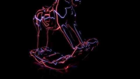 Rendering 3D animation, VISUAL EFFECTS Decorative Horse Model on a black Stock Footage 273127372