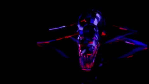 Rendering 3D animation, VISUAL EFFECTS Low Poly Liopleurodon Model on a black Video stock 273128609