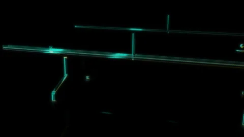 Rendering 3D animation, VISUAL EFFECTS Ping Pong Table Model on a black Stock Footage 273840022