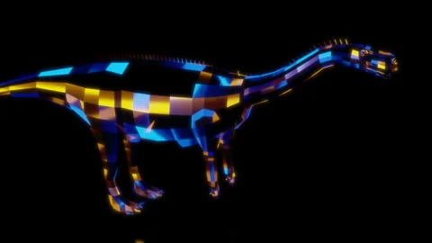 Rendering 3D animation, VISUAL EFFECTS Aardonyx Dinosaur Model on a black Stock Footage 274178432
