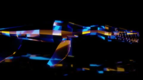 Rendering 3D animation, VISUAL EFFECTS Low Poly Liopleurodon Model on a black Stock Footage 274179761
