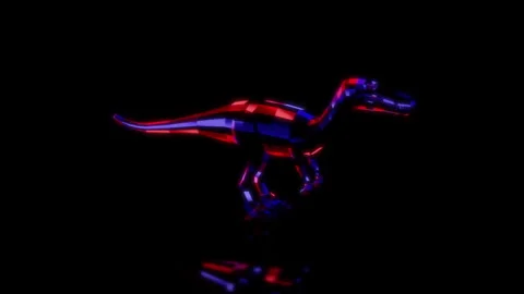 Rendering 3D animation, VISUAL EFFECTS Low Poly Baryonyx Model on a black Stock Footage 274310496