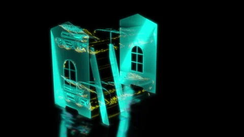 Rendering 3D animation, VISUAL EFFECTS Children's bunk bed Model on a black Stock Footage 274755813