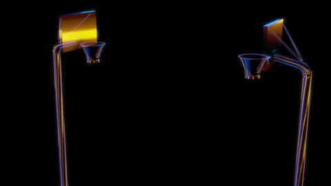 Rendering 3D animation, VISUAL EFFECTS BasketBall Model on a black background Stock Footage 274847471