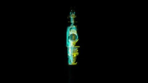 Rendering 3D animation, VISUAL EFFECTS Vase Model on a black background Stock Footage 276219192