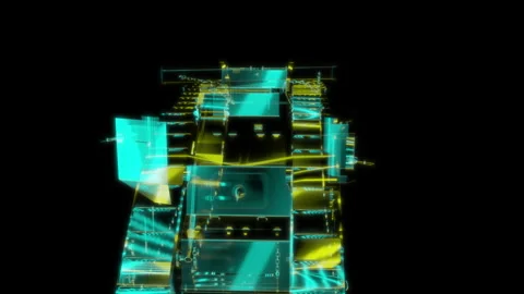 Rendering 3D animation, VISUAL EFFECTS Tank Model on a black background Stock Footage 276220230