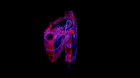 Rendering 3D animation, VISUAL EFFECTS Vase Model on a black background Stock Footage 276353136