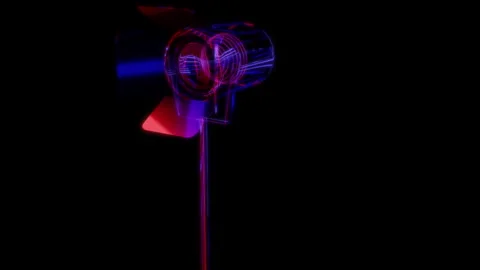 Rendering 3D animation, VISUAL EFFECTS Spot light Model on a black background Stock Footage 276356687