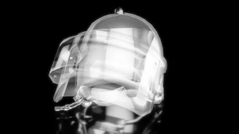 Rendering 3D animation, VISUAL EFFECTS Military Helmet Model on a black Stock Footage 277504748