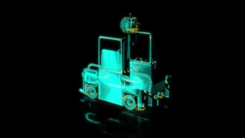 Rendering 3D animation, VISUAL EFFECTS terrible car Model on a black background Stock Footage 278101546