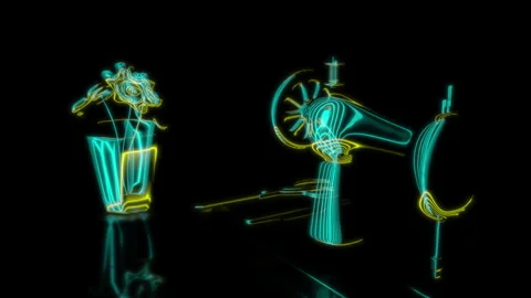 Rendering 3D animation, VISUAL EFFECTS Sewing machine Model on a black Stock Footage 278102179