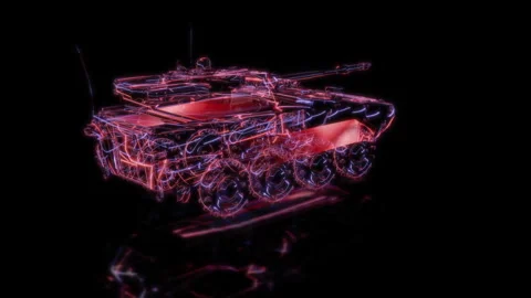 Rendering 3D animation, VISUAL EFFECTS Fictional Vehicle Armored Model on a Stock Footage 278102650