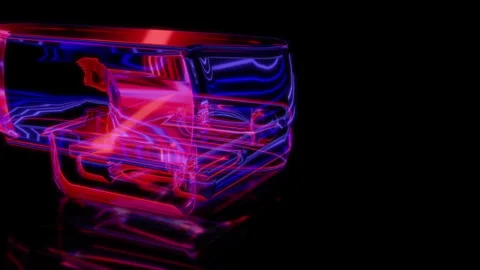 Rendering 3D animation, VISUAL EFFECTS Webcam Model on a black background Stock Footage 279678951