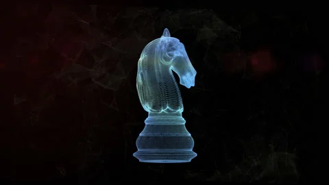 Rendering of a 3d chess horse 動画素材 146135468